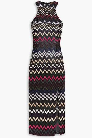 Missoni Metallic crochet-knit midi dress