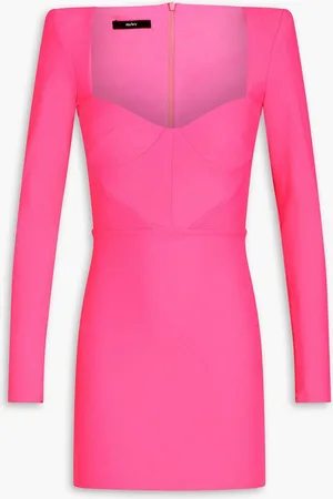 ALEX PERRY Neon stretch-jersey mini dress - Pink