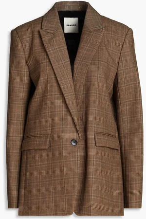 Sandro Prince of Wales checked tweed blazer