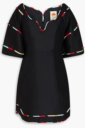 Farm Rio Striped linen mini dress
