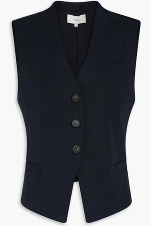 Vince Linen-blend vest - Blue