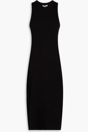 Vince Ribbed-knit midi dress