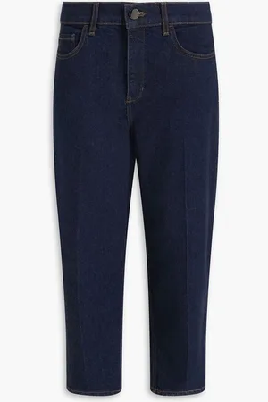 THEORY Treeca cropped high-rise tapered jeans - Blue