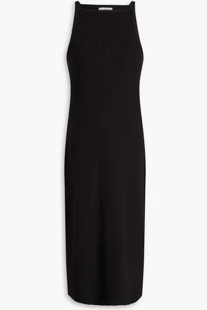 Vince Ribbed-knit midi dress