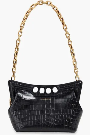 Alexander McQueen Croc-effect leather shoulder bag