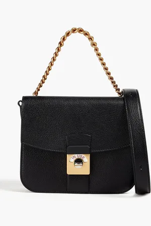 Maison Margiela New Lock coated-canvas and pebbled-leather shoulder bag