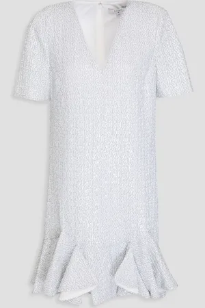 Badgley Mischka Sequined tulle mini dress
