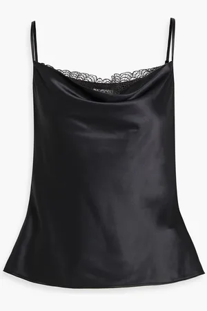 Simkhai Scarlett lace-trimmed charmeuse camisole