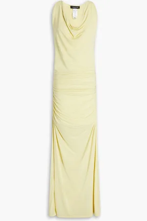 Fabiana Filippi Draped stretch-jersey maxi dress - Yellow