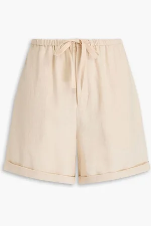 By Malene Birger Josea linen-blend gauze shorts - Neutral