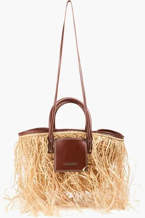 Jacquemus Le Panier Soli fringed raffia tote - Brown