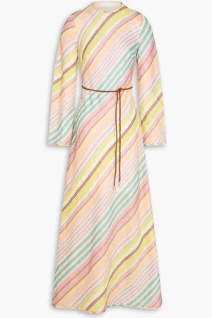 ZIMMERMANN Striped linen maxi dress