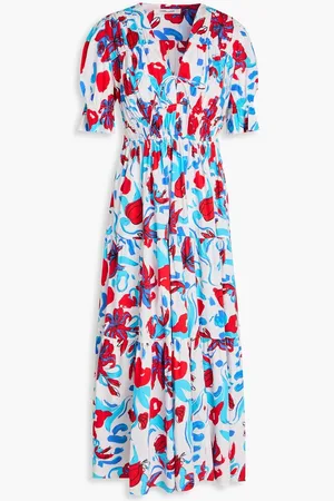 Diane von Furstenberg Avery floral-print cotton-blend poplin maxi dress