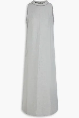 Loulou Studio Rivida slub woven midi dress - Gray