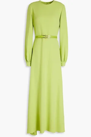 Elie saab Belted cady maxi dress - Green