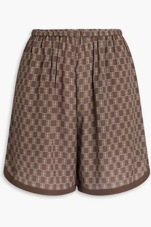 By Malene Birger Sioni printed crepe de chine shorts