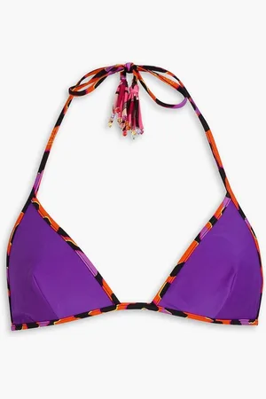 Puccini Tasseled triangle bikini top