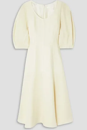 Chloé Wool and cashmere-blend midi dress - White