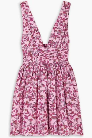 MATTEAU Floral-print cotton-poplin mini dress