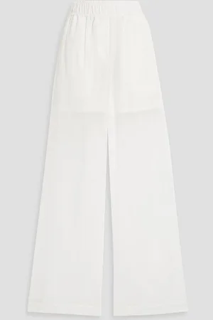 Brunello Cucinelli Cotton-organdie wide-leg pants