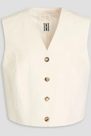 By Malene Birger Blaire cotton-blend seersucker vest - White