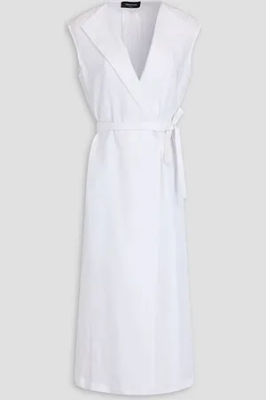 Fabiana Filippi Linen midi wrap dress