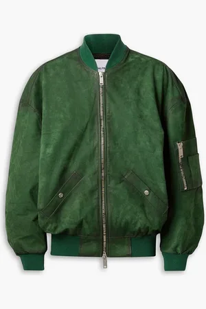 Halfboy Oversized suede bomber jacket