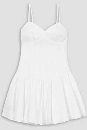 AJE Anastasia pleated linen mini dress