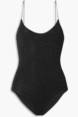 Oseree Lumière open-back metallic swimsuit
