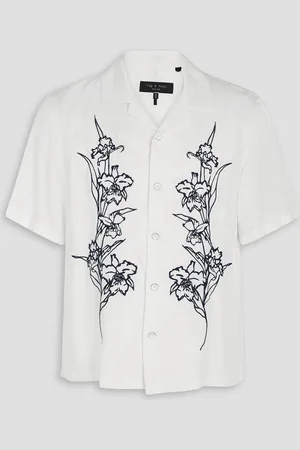 RAG&BONE Avery embroidered modal-twill shirt