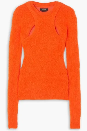 Isabel Marant Alford cutout knitted sweater - Orange