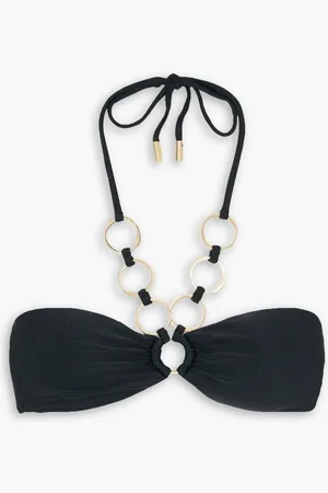 Cult Gaia Yanna cutout embellished halterneck bikini top