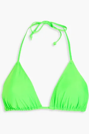 Ganni Triangle bikini top - Green