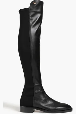 Stuart Weitzman Keelan microstretch and leather over-the-knee boots