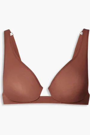 SKIMS Naked stretch-mesh underwired plunge bra
