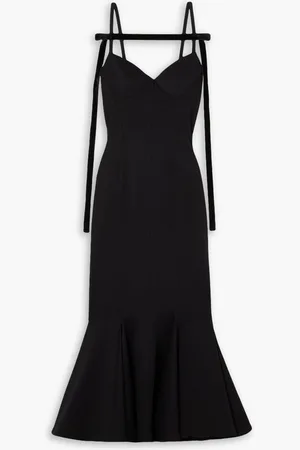 The Attico Beath open-back embellished stretch-ponte midi dress