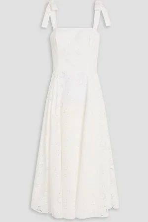 Carolina Herrera Broderie anglaise cotton midi dress