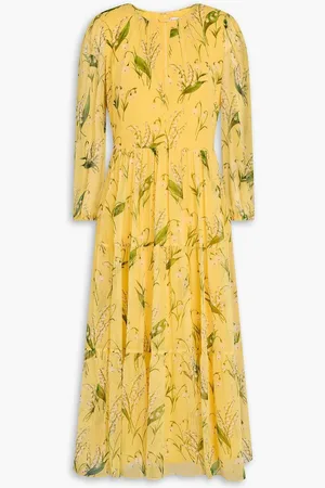 Carolina Herrera Floral-print silk-georgette midi dress