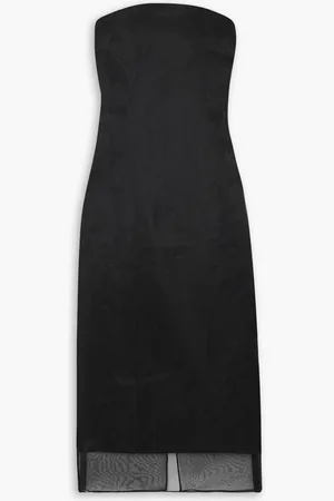 GAUGE81 Punta strapless cotton and silk-organza midi dress