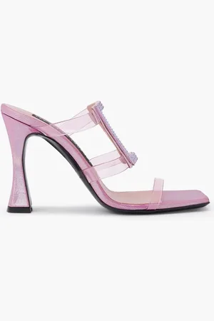 Les Petits Joueurs Mule High Heel With Crystal Ornament for Women | The Deal Outlet