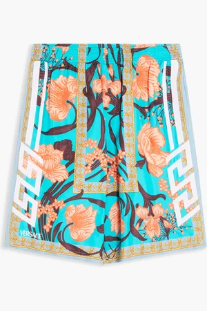 VERSACE Shorts Twill Acid Bouquet for Men | The Deal Outlet