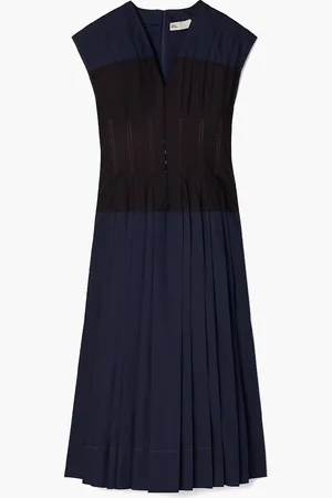 Tory Burch Claire Maccardell Pleated Dress for Women | The Deal Outlet