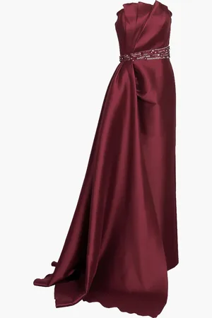 Terani Couture Side Drap Evening Gown Dress for Women | The Deal Outlet