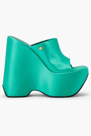 VERSACE Mules Platform 160 Satin Aevitas for Women | The Deal Outlet