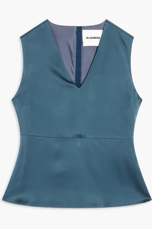Jil Sander Envers Satin Sleeveless Top for Women | The Deal Outlet