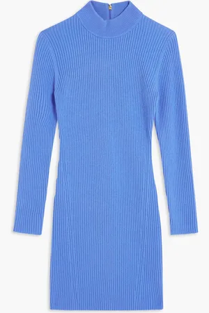 Michael Kors Ribbed Merino Wool Blend Dress for Women | The Deal Outlet