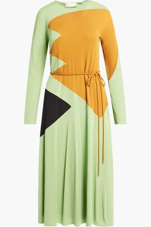 Tory Burch Colorblock Honeycomb Jersey Dress for Women | The Deal Outlet