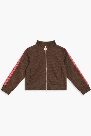 Michael Kors All Over Print Zip Sweatshirt for Girls | The Deal Outlet