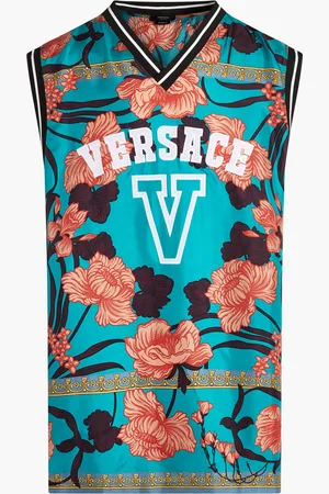 VERSACE Tank Top Twill Vn Sl Acid Bouquet for Men | The Deal Outlet