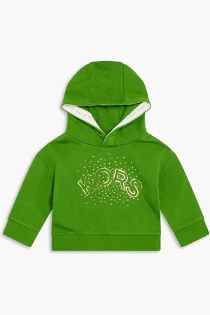 Michael Kors Logo Print Embellished Cotton Sweatshirt for Girls | The Deal Outlet